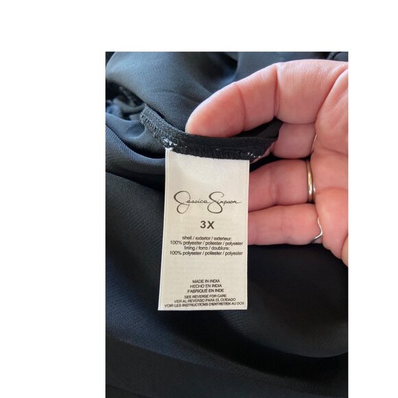 Jessica Simpson Maxi Dress Black Size 3X - Picture 4 of 15